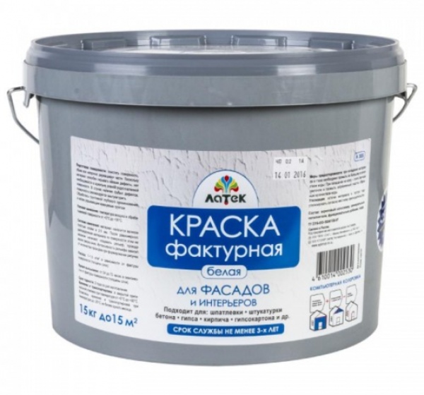 Краска для фасадов фактурная Латек Л305 15 кг